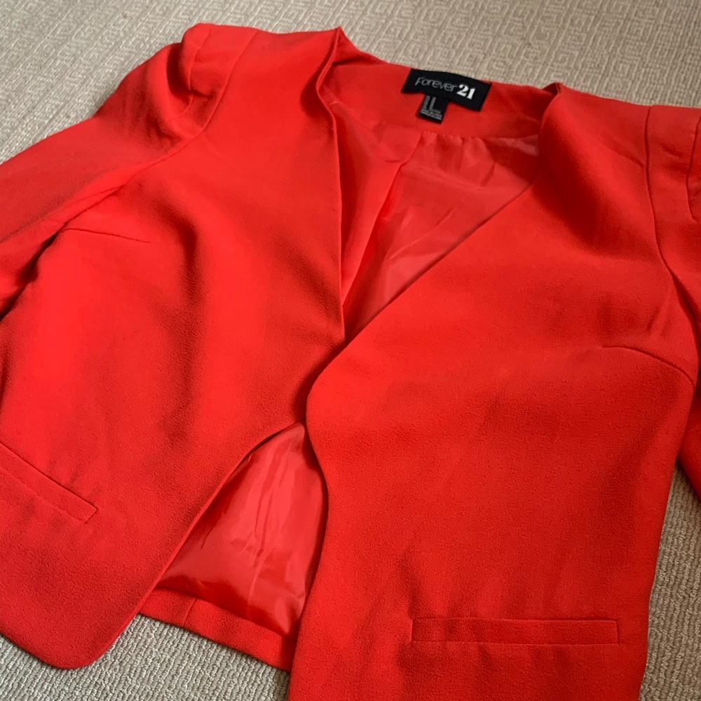Hot red blazer - Picture 3 of 5